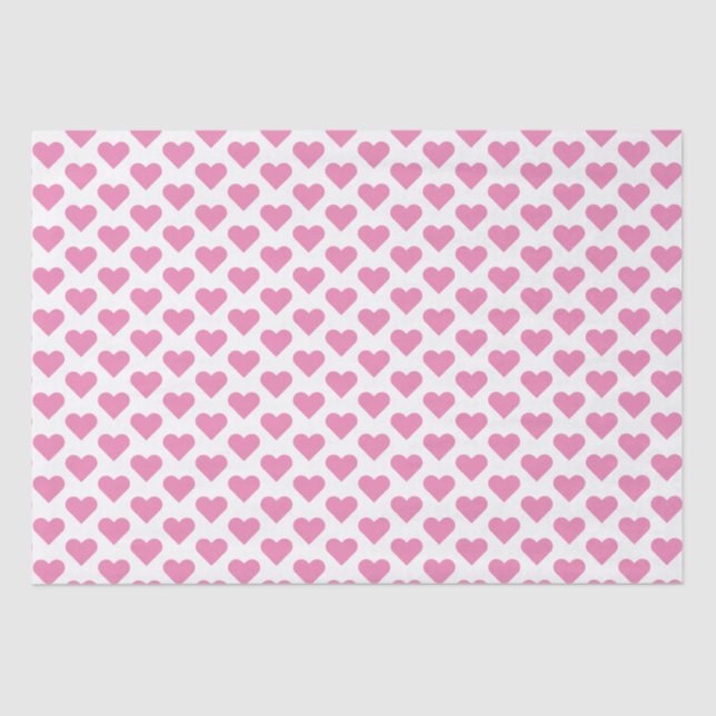 Tiny Pink Hearts Pattern Tissue Paper (Front)