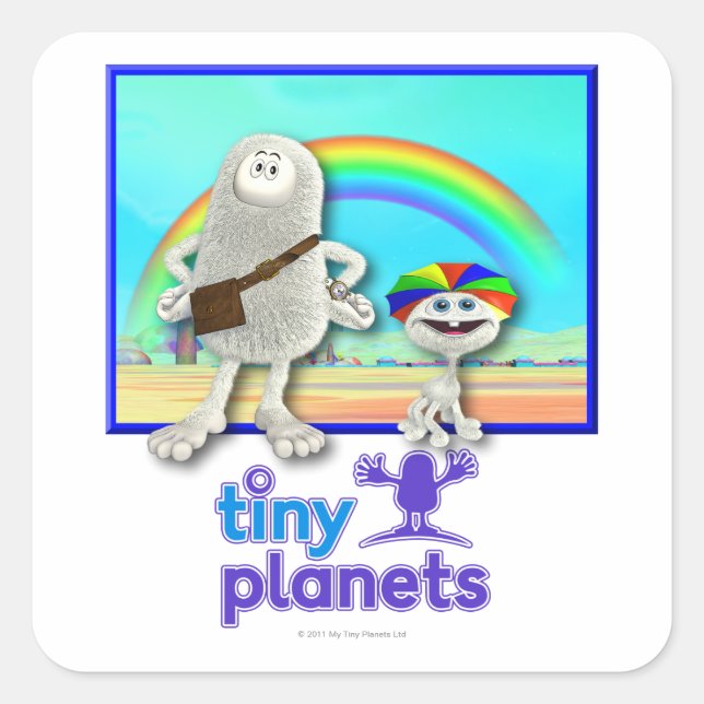 Tiny Planets - Making Rainbows Square Sticker (Front)
