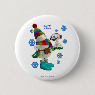 Tiny Planets Snow Problem 6 Cm Round Badge