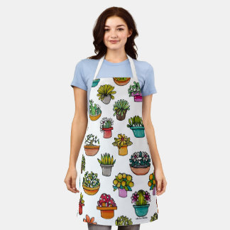 Tiny Plants In Pots Apron