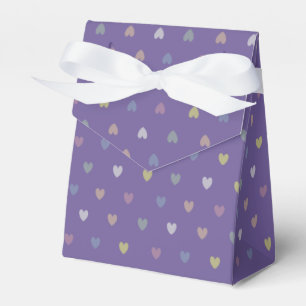 Tiny polka hearts on Ultra Violet Purple Favour Box