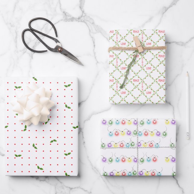 Tiny Prints Christmas  Wrapping Paper Sheet (Front)
