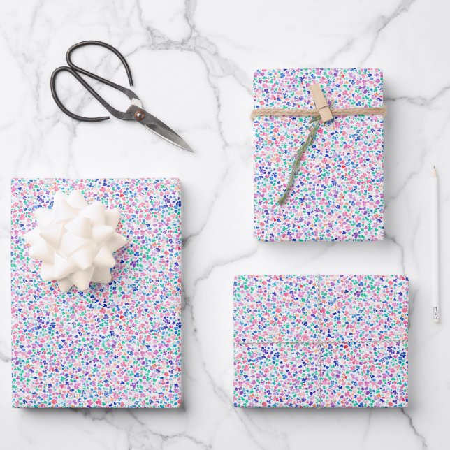 Tiny Rainbow Abstract  Wrapping Paper Sheet (Front)