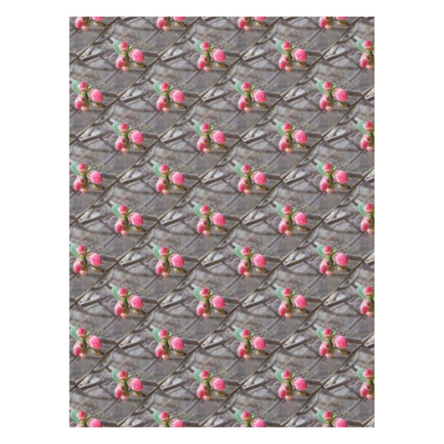 tiny red buds tablecloth (Front)