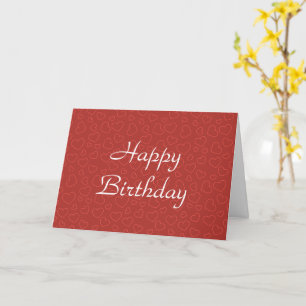 Tiny Red Hearts Birthday Card