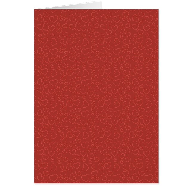 Tiny Red Hearts Design Card (Front)