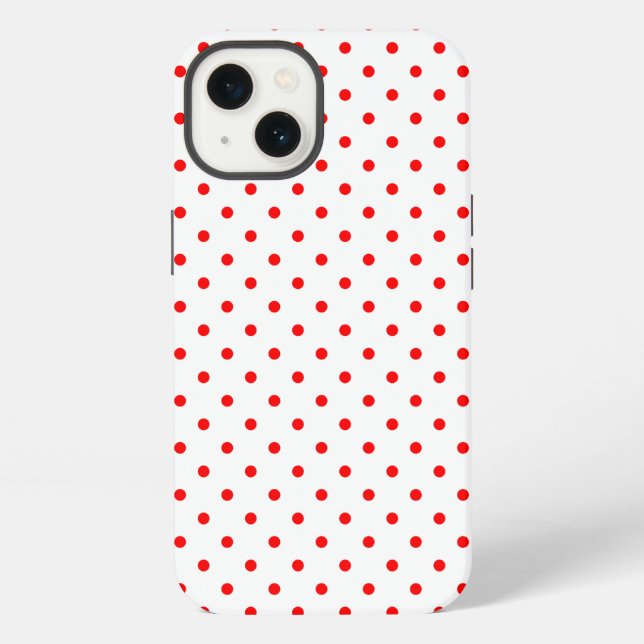 Tiny Red Polka Dot Pattern iPhone Case (Back)