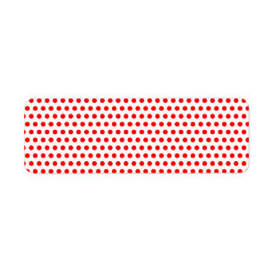 Tiny Red Polka Dots Return Address Label