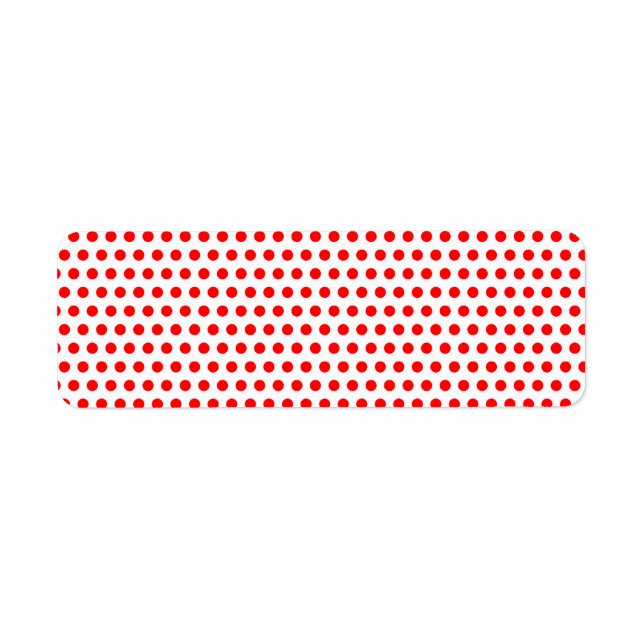 Tiny Red Polka Dots Return Address Label (Front)