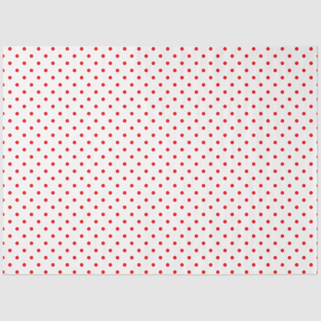 Tiny Red Polka Dots Tissue Paper (Front)
