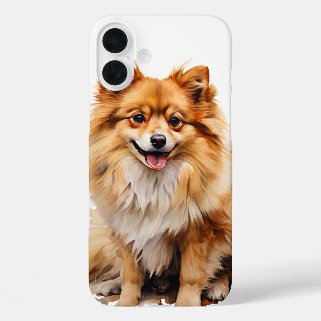 TINY RED POMERANIAN PUPPY DOG Case-Mate iPhone CASE (Back)