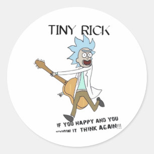 Tiny Rick Classic Round Sticker