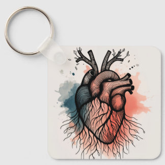 Tiny Roots: Heart & Tree  Key Ring
