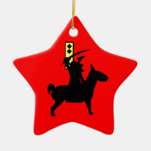 Tiny Samurai Ceramic Tree Decoration