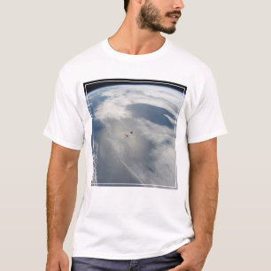 Tiny Satellites Orbit Above A Part Of Earth. T-Shirt