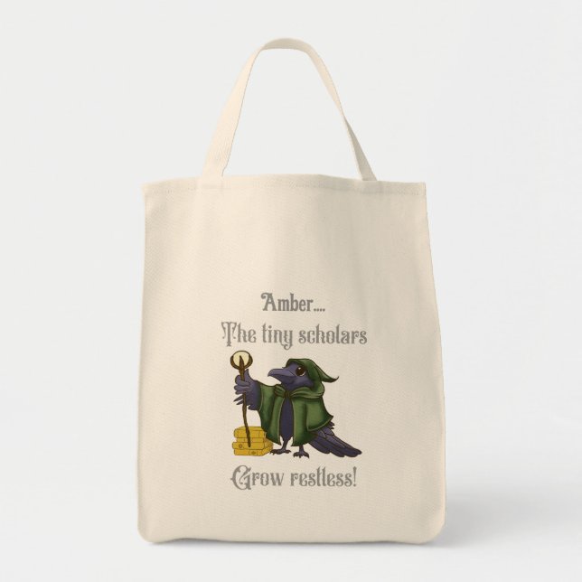 Tiny Scholars Grow Restless Crow Teacher  Tote Bag (Front)