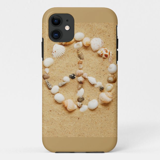Tiny Seashell Peace Sign Case-Mate iPhone Case (Back)