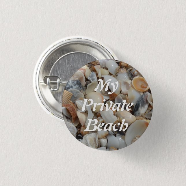 Tiny Shells Beach Sand 3 Cm Round Badge (Front & Back)
