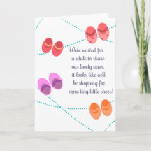 Tiny shoes pregnancy card