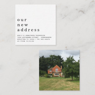 TINY SIZE   Simple Photo Moving New Address Card