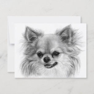 Tiny Smile - Hand Painted Chihuahua Art Postcard