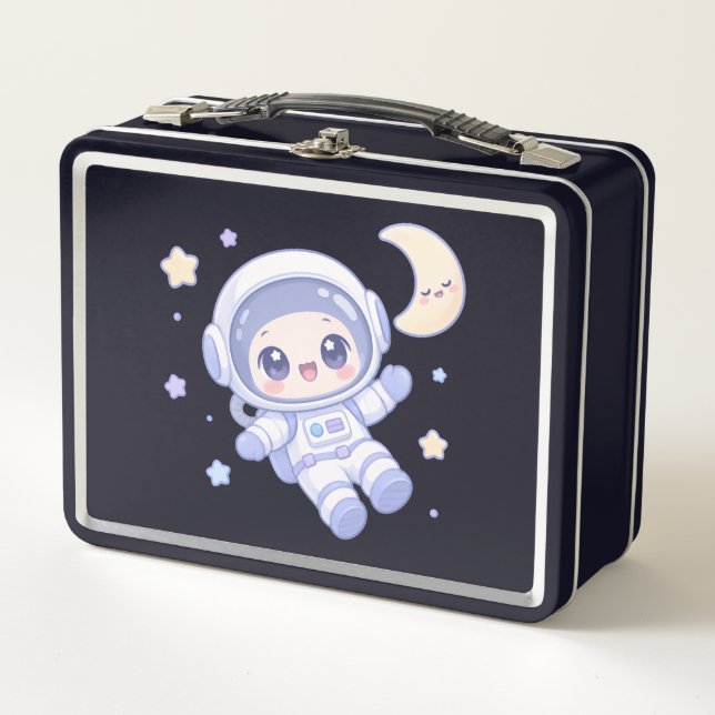 Tiny Space Explorer Metal Lunch Box (Front)