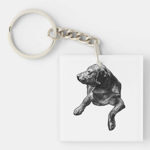 Tiny Speckle Charm, Labrador Key Ring