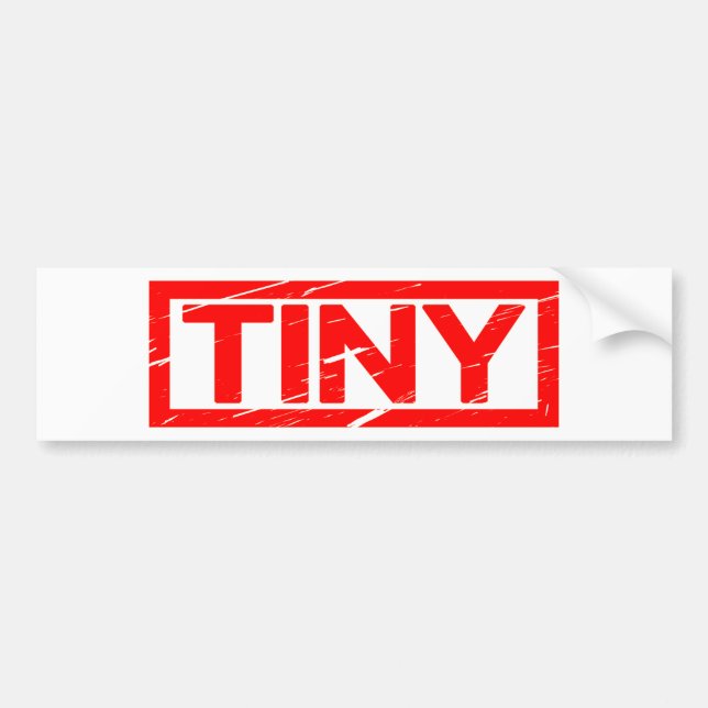 Tiny Stamp Bumper Sticker (Front)