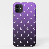 Tiny Stars and Moons on Purple