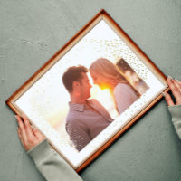 Tiny Stars Modern Custom Photo Gold