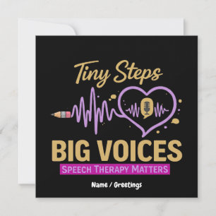 Tiny Steps Big Voices Speech Therapy Matters Invitation