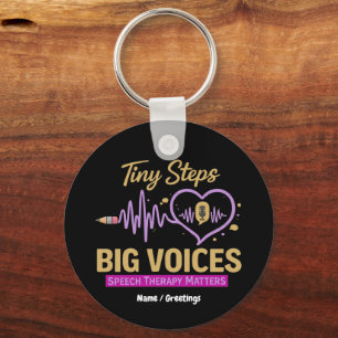 Tiny Steps Big Voices Speech Therapy Matters Key Ring