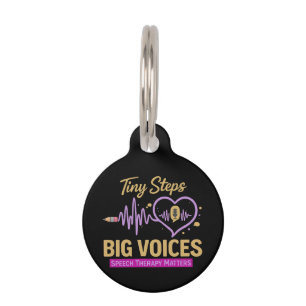 Tiny Steps Big Voices Speech Therapy Matters  Pet Tag