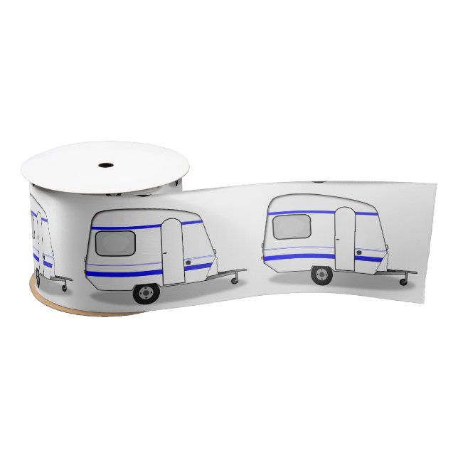 Tiny streamlined caravan Thunder_Cove any colour Satin Ribbon (Spool)