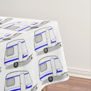 Tiny streamlined caravan Thunder_Cove any colour Tablecloth
