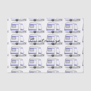Tiny streamlined caravan Thunder_Cove any colour Tissue Paper
