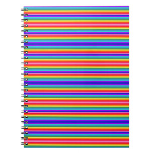 Tiny Stripes of Rainbow Colours Notebook