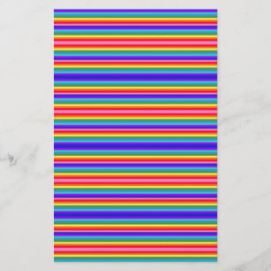 Tiny Stripes of Rainbow Colours Stationery