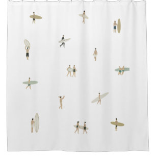 Tiny Surfers Shower Curtain