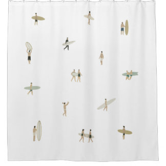 Tiny Surfers Shower Curtain