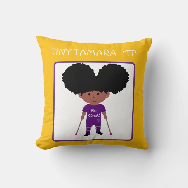 Tiny Tamara TTThrow Pillow 16" x 16" (Front)