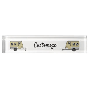 Tiny Tan Caravan Camper Thunder_Cove Nameplate