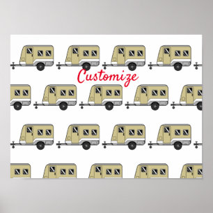 Tiny Tan Caravan Camper Thunder_Cove  Poster