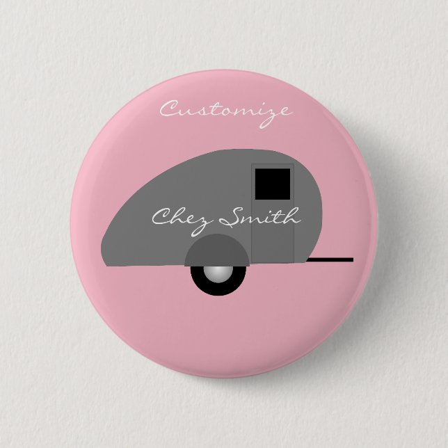 Tiny Teardrop Trailer Thunder_Cove 6 Cm Round Badge (Front)
