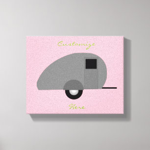 Tiny Teardrop Trailer Thunder_Cove Canvas Print