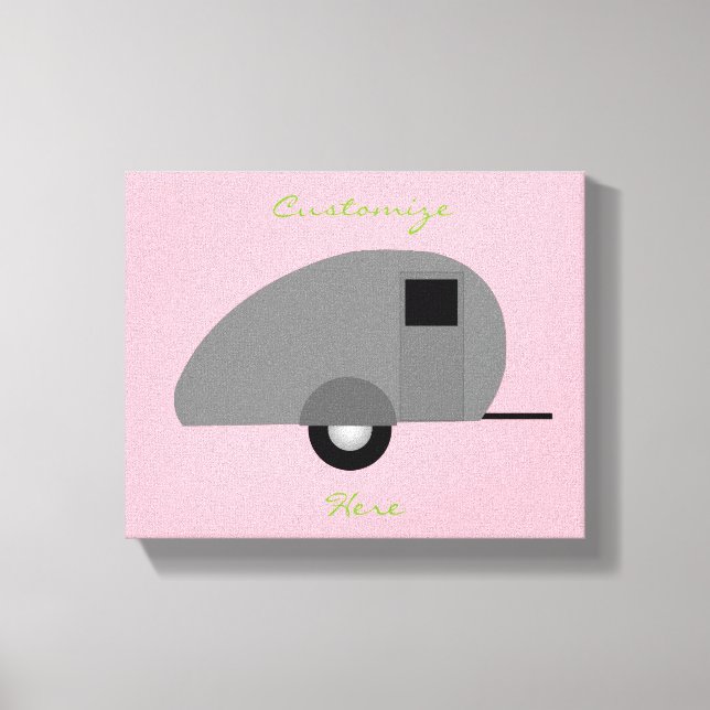Tiny Teardrop Trailer Thunder_Cove Canvas Print (Front)
