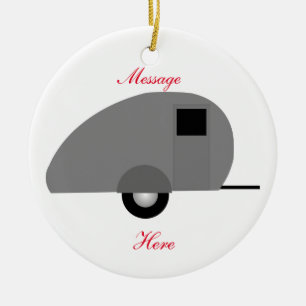 Tiny Teardrop Trailer Thunder_Cove Ceramic Ornament