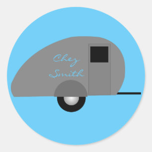 Tiny Teardrop Trailer Thunder_Cove Classic Round Sticker