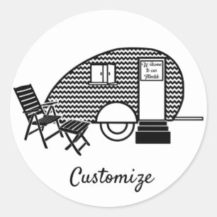 Tiny Teardrop Trailer Thunder_Cove Classic Round Sticker