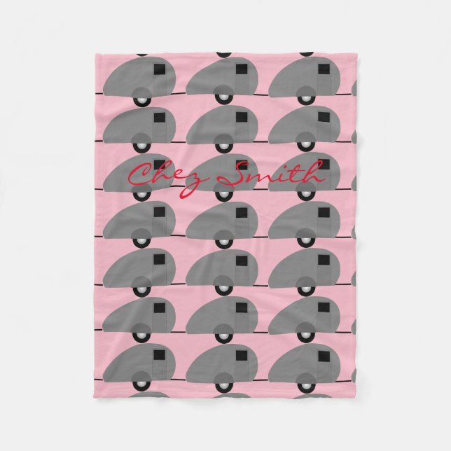Tiny Teardrop Trailer Thunder_Cove Fleece Blanket (Front)